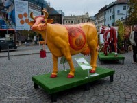 Fiberglass cow, Fall Festival, Bolzano